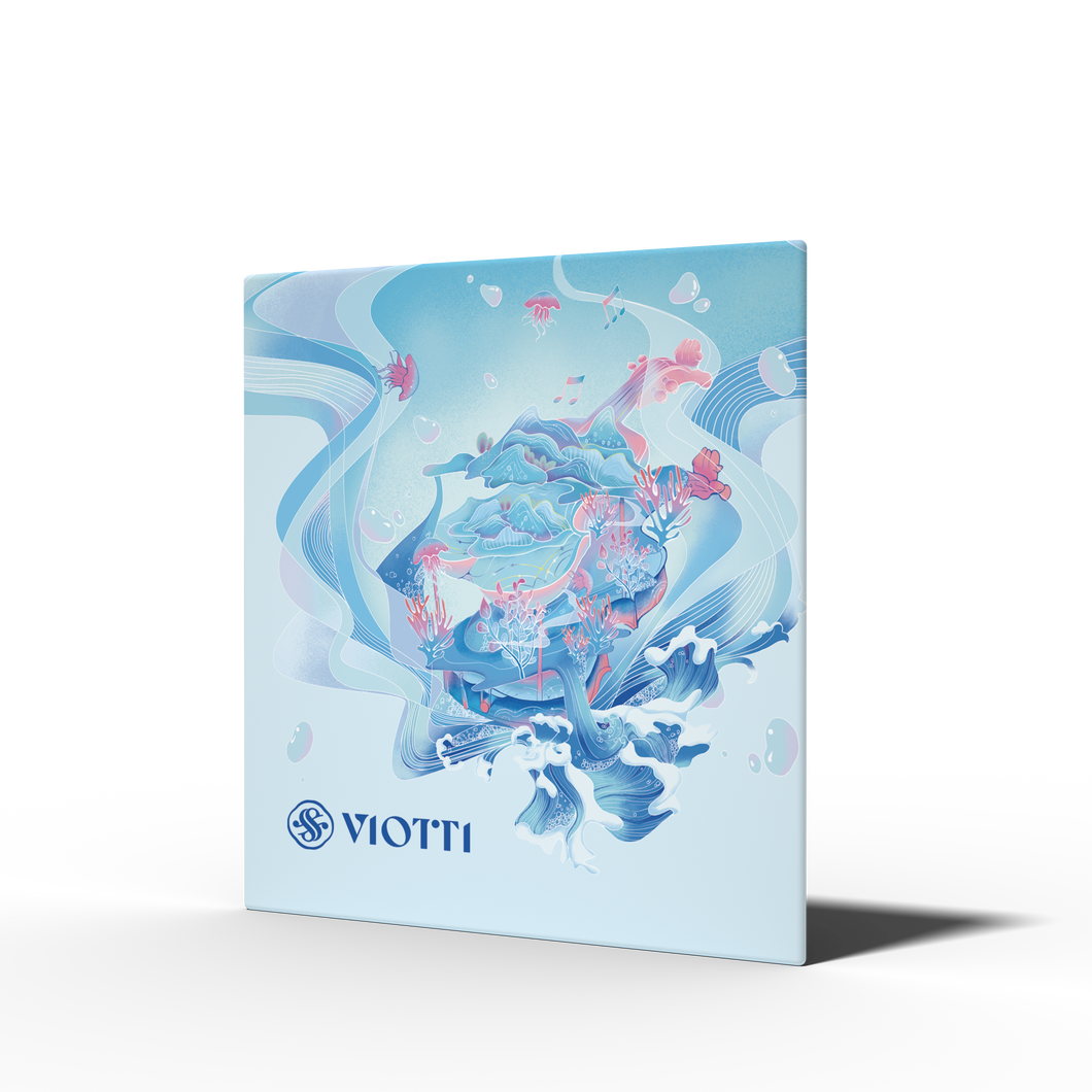 Viotti Violin Strings 4/4 Full Set | Medium Tension Synthetic-Core Strings with Gold E String for Brilliance, Power & Projection, Silver Wound D & G Strings, and Aluminum Wound A String