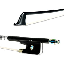 Load image into Gallery viewer, Viotti Carbon Fiber Cello Bow, Hand Crafted by Professional Bow Makers, Strong, Stiff &amp; Well Balanced, Made with Mongolian Horse Hair, For Cellist of All Skill Levels(Pearl)