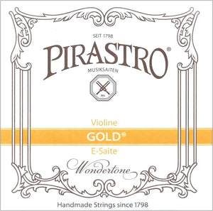 Pirastro Gold Label 4/4 Violin E String - Medium - Steel - Ball End