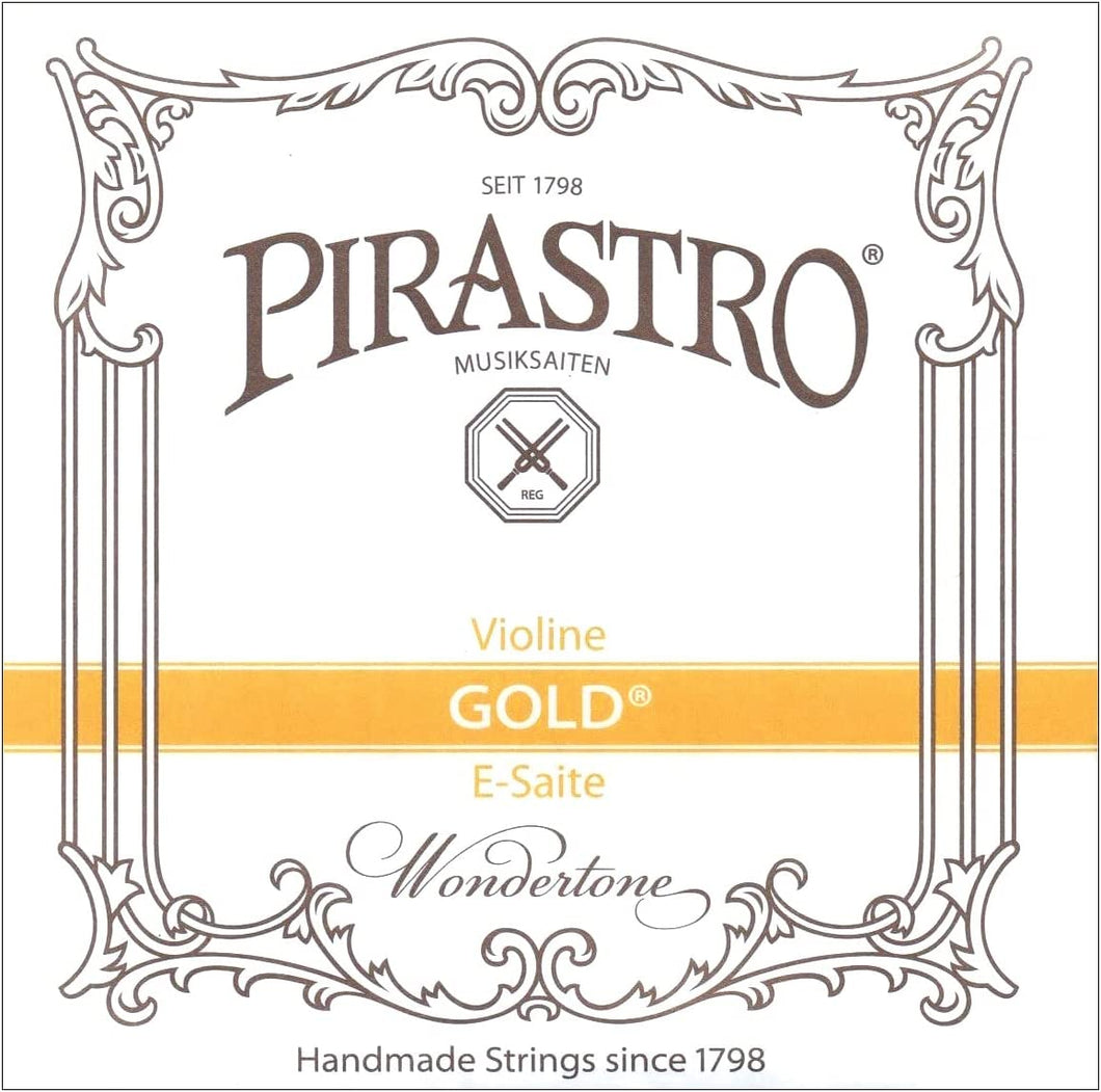 Pirastro Gold Label 4/4 Violin E String - Medium - Steel - Ball End